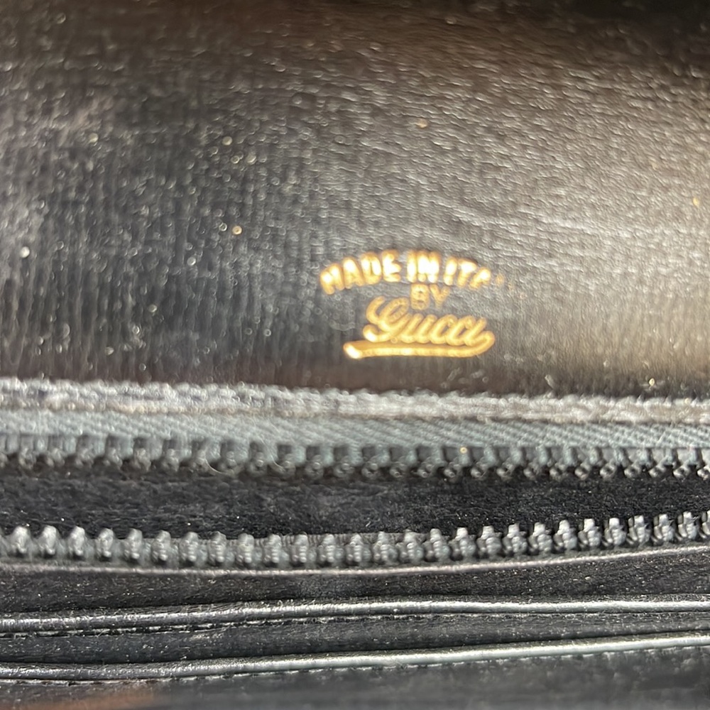 Gucci Leather Bag with Gold Chain Strap - Picture 9 of 12